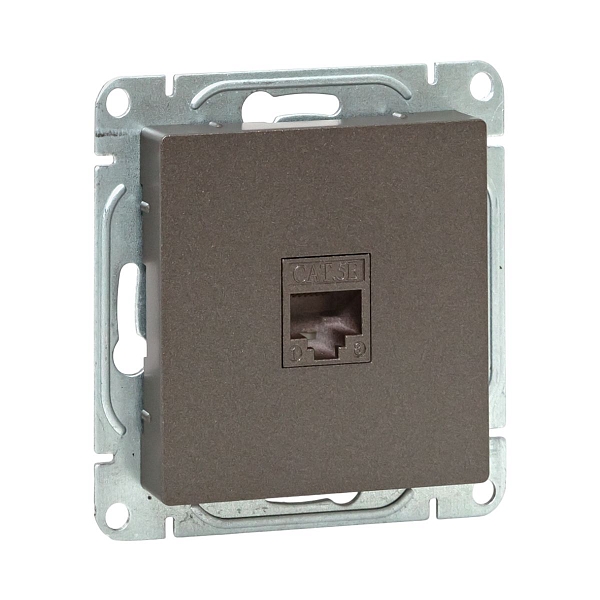 Механизм розетки RJ45 (cat5), мокко Эпика