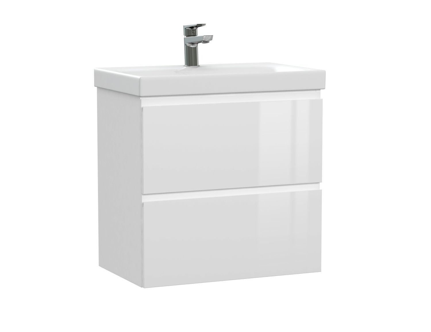 Тумба подвесная Cersanit MODUO 60 узкая белый под раковину S-UM-MOD60SL/1 и 69809 (MODUO SLIM 60) (64125)