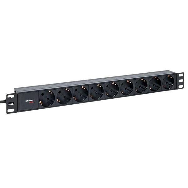 Блок розеток PDU TERACOM PRO 19" 1U 10А/250В 9 розеток Schu…
